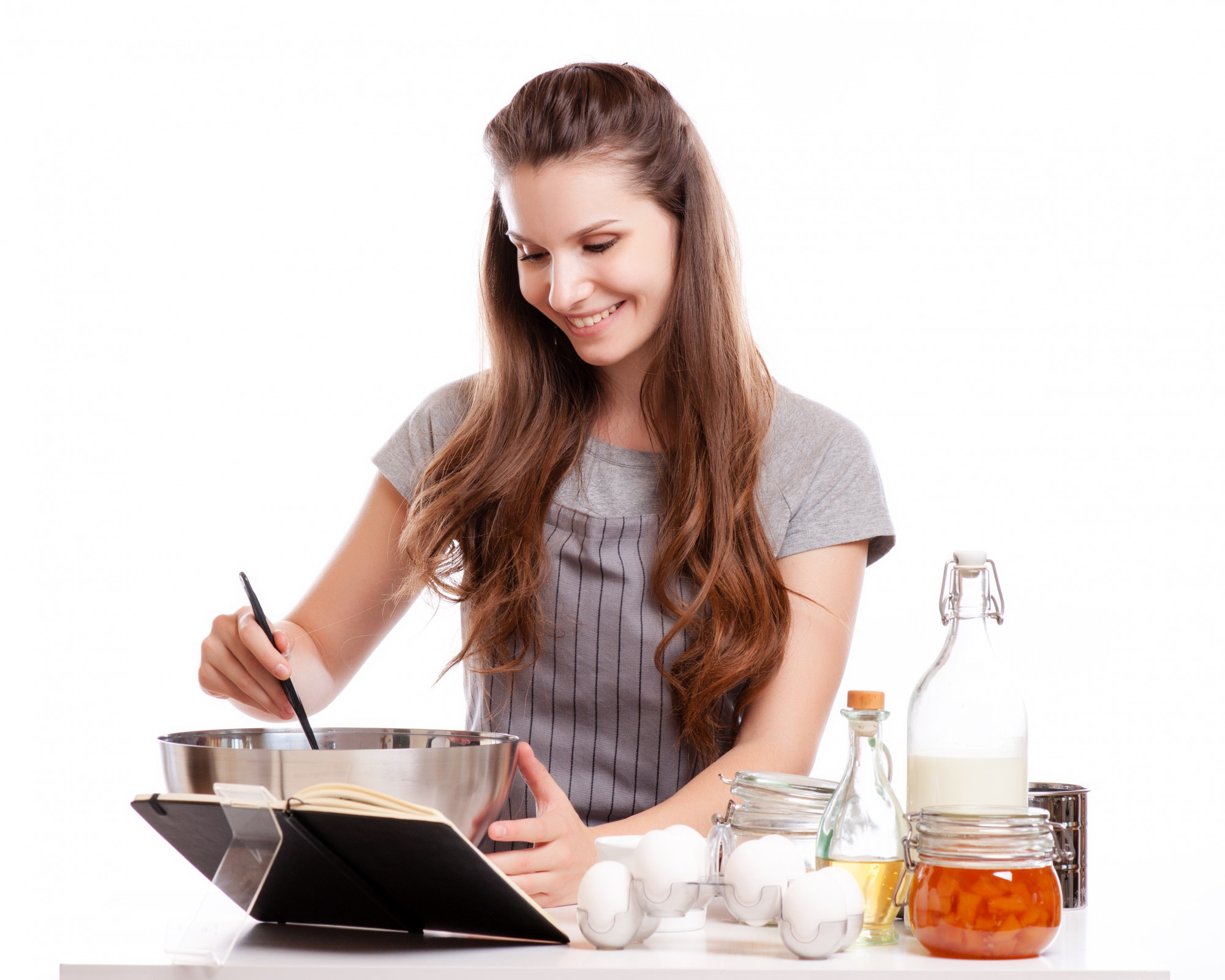 Instructor reviewing a menu with student